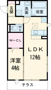 あいりす浄水【2-A号室】の間取り
