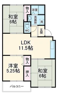 ガーデンシティ日進【2階】の間取り