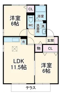 カーサ コモド【1階】の間取り