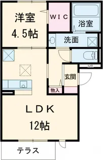 フルール B棟【102号室】の間取り