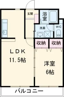 ラフォーレ中里【2階】の間取り