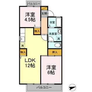 グランディール【2階】の間取り