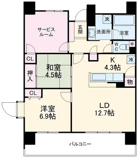 スクエア名古屋港【2階】の間取り