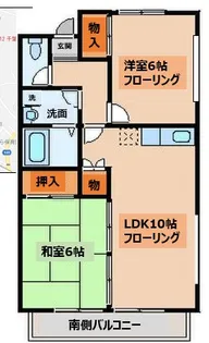 パークハウス若宮【2階】の間取り
