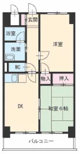 コスモハイム七番町【4階】の間取り