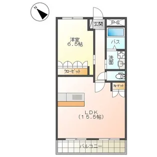 スカイヒルズ【401号室】の間取り