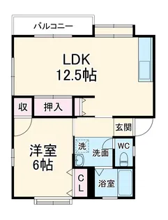 ルグランわごう【105号室】の間取り