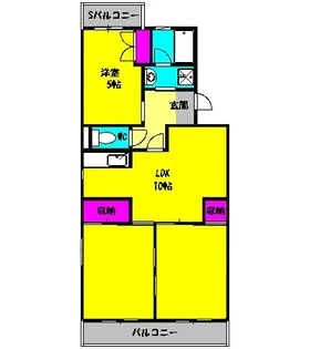 サンパレス湘南Ⅲ【407号室】の間取り