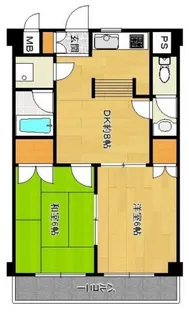 メインビル国立【308号室】の間取り