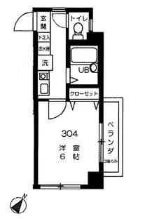 錦町RESIDENCE【304号室】の間取り