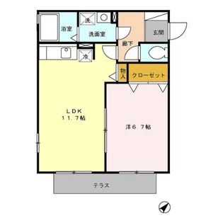 リヴェール【1階】の間取り