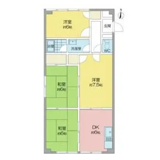 クレアシオン南荒子【403号室】の間取り