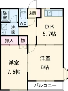五番街A【203号室】の間取り