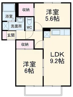 コンフォートパル A【2階】の間取り