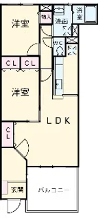 エスポワールⅡ【1階】の間取り
