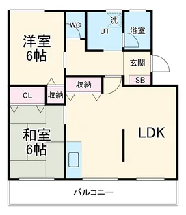 プリミエール林島【305号室】の間取り
