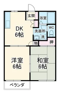 じゅねす・しろやま【B202号室】の間取り