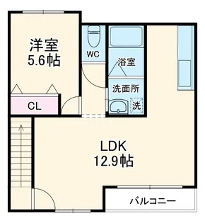 メル・ヴォワール【2階】の間取り