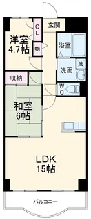 天神山マンションⅠ号館【4階】の間取り