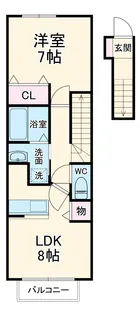 グリーンタウン壱番館【2階】の間取り