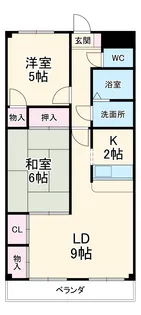 フォンテーヌヨシダ【4-B号室】の間取り
