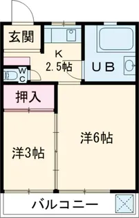 第一西砂川ハイツ【3階】の間取り