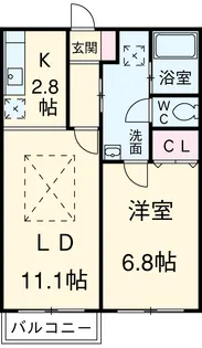 ラ・テラ滝川【1階】の間取り