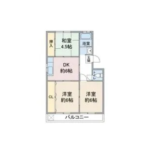 マメゾン八勝【1階】の間取り