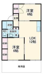 セジュール高井 B【202号室】の間取り