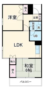 メゾン南糧【1階】の間取り
