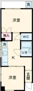 プラーズ小松川【6階】の間取り
