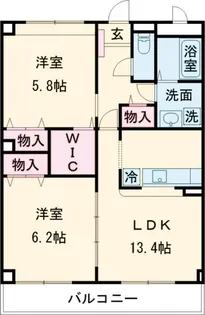 ヴェルドミール カシマ【2階】の間取り