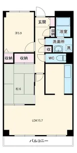 メルベーユ岡部【3階】の間取り