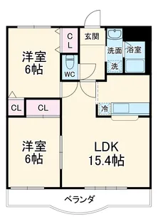 ベレーザⅡ【2階】の間取り