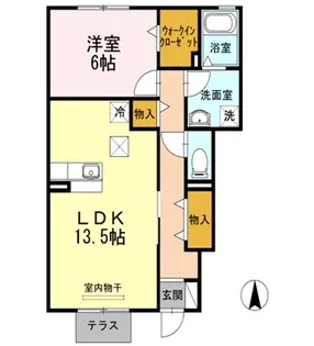 アクア・ミル A【1階】の間取り