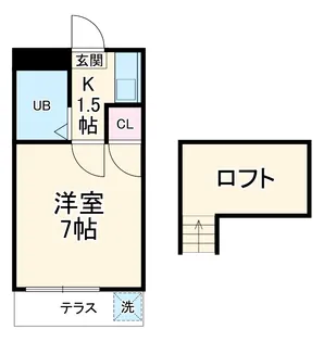 フローラル岐阜【1階】の間取り