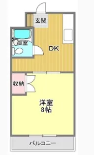 カーサヤマザキ【1階】の間取り