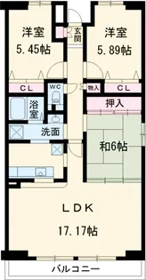 ブリランテけやき台【4階】の間取り