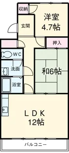 ドミール笹山【2階】の間取り