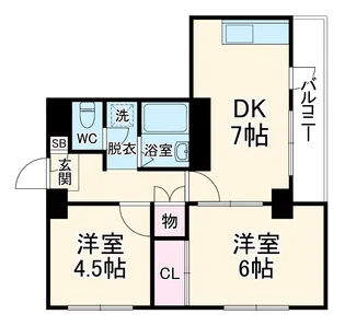ルミエール市川【2階】の間取り