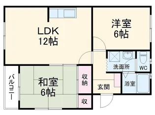 サンビューラⅡ【201号室】の間取り