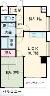 ライオンズマンション田端第2【3階】の間取り