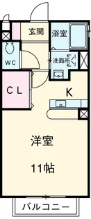 カトル・サンドリヨン【101号室】の間取り