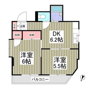 アメニティー木部【3階】の間取り