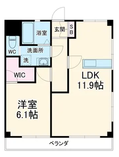 山栄ハイツ【3階】の間取り