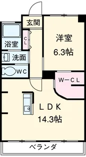 小林ビル【505号室】の間取り