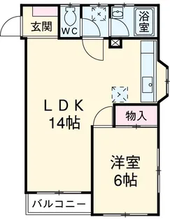 ベルハイツ平塚【303号室】の間取り