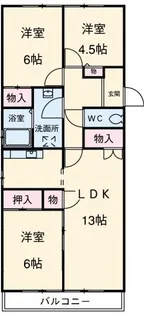 ハウス・メイ【101号室】の間取り
