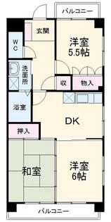 バンブール32【203号室】の間取り