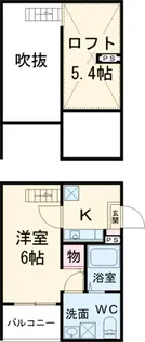 グランディール【202号室】の間取り